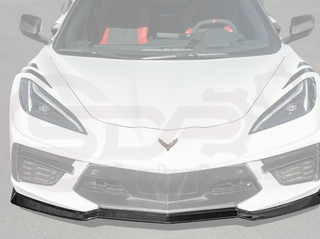 2020-Up Corvette C8 STINGRAY & Z51 | Z06 Z07 Package CARBON FIBER Front Bumper Lip Splitter Ground Effects